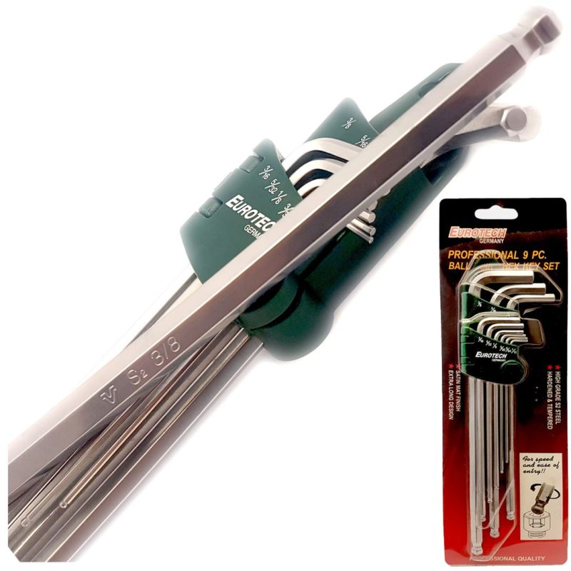 Llaves Allen en pulgadas - 9 pcs.