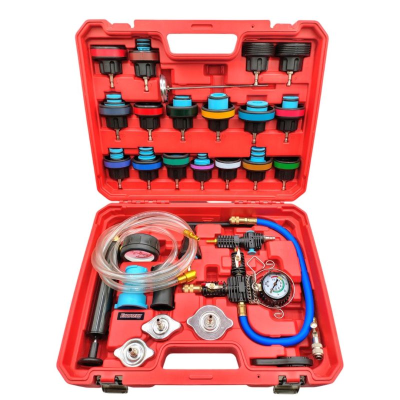 Medidor de presión y fugas radiador - 28 pzs.