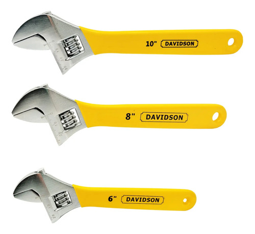 Llaves Francesas 6 8 10 PuLG. (15 20 25 Cms.) |  | Davidson Amarillo
