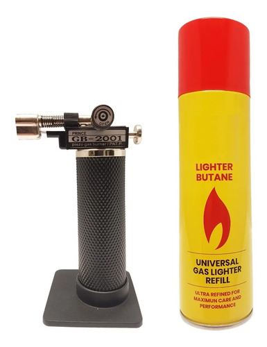 Soplete Davidson Reposteria Flambeador + Gas (2 Artículos) Negro